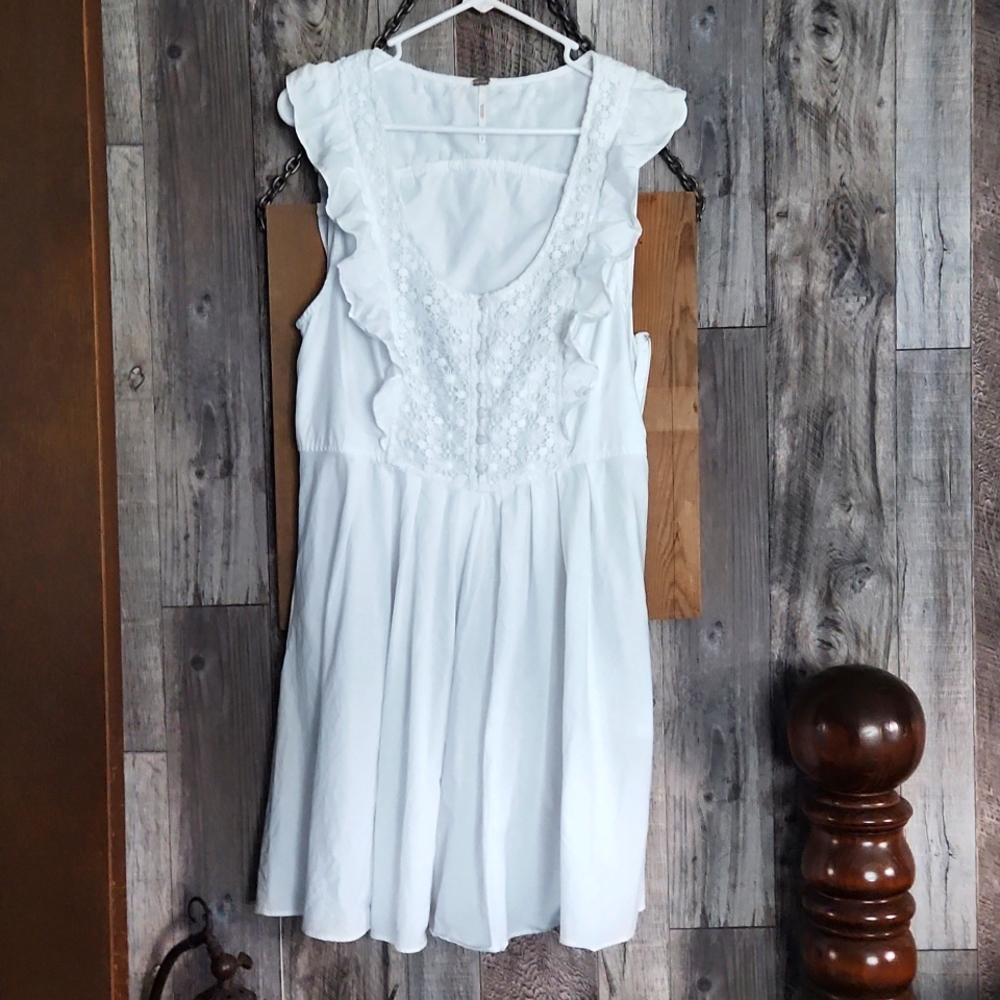 FreePeople white flirty dress
